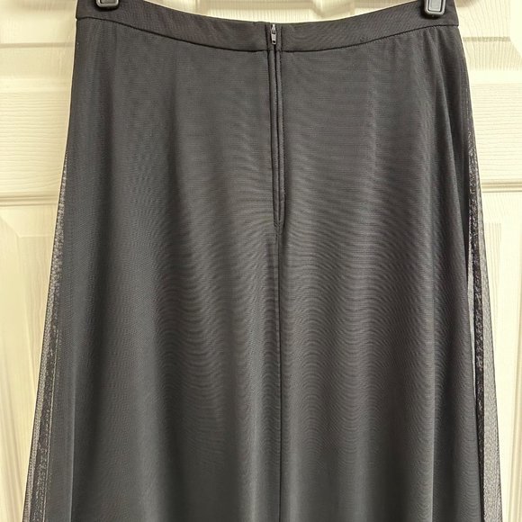 A-Line Maxi High Rise Flowy Black Sheer Womens 10 Skirt Whimsigoth Punk Formal - Picture 6 of 16
